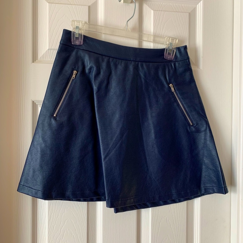 Leather look A line skirt